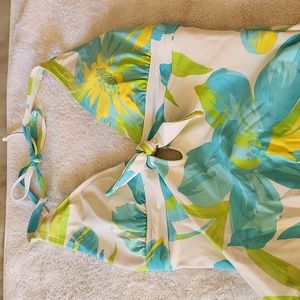 Lauren by Ralph Lauren halter swim suit and skirt cover up set